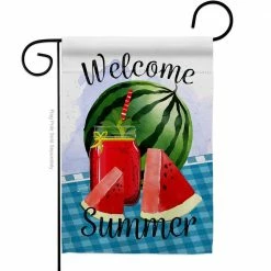 Angeleno Heritage MADE AND DESIGNED LOS ANGELES CALIFORNIA 13 in. x 18.5 in. Watermelon Summer Food Double-Sided Garden Flag Food Decorative Vertical Flags