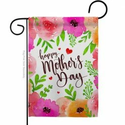 Angeleno Heritage MADE AND DESIGNED LOS ANGELES CALIFORNIA 13 in. x 18.5 in. Colorful Happy Mother's Day Family Double-Sided Garden Flag Family Decorative Vertical Flags