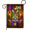 Angeleno Heritage MADE AND DESIGNED LOS ANGELES CALIFORNIA 13 in. x 18.5 in. Welcome Tiki Party Celebration Double-Sided Garden Flag Celebration Decorative Vertical Flags