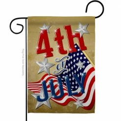 Angeleno Heritage MADE AND DESIGNED LOS ANGELES CALIFORNIA 13 in. x 18.5 in. 4th of July Patriotic Double-Sided Garden Flag Patriotic Decorative Vertical Flags
