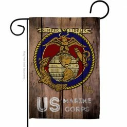 Angeleno Heritage MADE AND DESIGNED LOS ANGELES CALIFORNIA 13 in. x 18.5 in. US Marine Corps Garden Flag Double-Sided Readable Both Sides Armed Forces Marine Corps Decorative