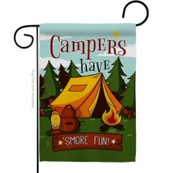 Angeleno Heritage MADE AND DESIGNED LOS ANGELES CALIFORNIA 13 in. x 18.5 in. Smore Fun Outdoor Double-Sided Garden Flag Outdoor Decorative Vertical Flags