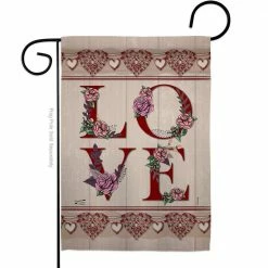Angeleno Heritage MADE AND DESIGNED LOS ANGELES CALIFORNIA 13 in. x 18.5 in. Classic Valentine Love Spring Double-Sided Garden Flag Spring Decorative Vertical Flags