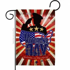 Angeleno Heritage MADE AND DESIGNED LOS ANGELES CALIFORNIA 13 in. x 18.5 in. Honoring Veterans Day Armed Forces Double-Sided Garden Flag Armed Forces Decorative Vertical Flags