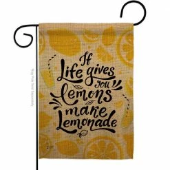Angeleno Heritage MADE AND DESIGNED LOS ANGELES CALIFORNIA 13 in. x 18.5 in. Life Gives Lemons Expression Double-Sided Garden Flag Expression Decorative Vertical Flags