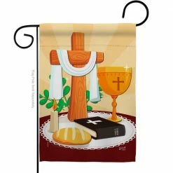 Angeleno Heritage MADE AND DESIGNED LOS ANGELES CALIFORNIA 13 in. x 18.5 in. Holy Week Religious Double-Sided Garden Flag Religious Decorative Vertical Flags