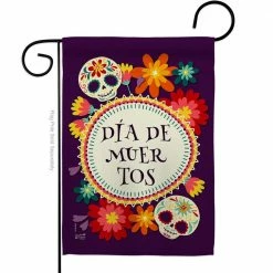Angeleno Heritage MADE AND DESIGNED LOS ANGELES CALIFORNIA 13 in. x 18.5 in. Celebrate Dia de Muertos Garden Flag Double-Sided Fall Decorative Vertical Flag