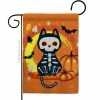 Angeleno Heritage MADE AND DESIGNED LOS ANGELES CALIFORNIA 13 in. x 18.5 in. Halloween Black Cat Garden Flag Double-Sided Fall Decorative Vertical Flag