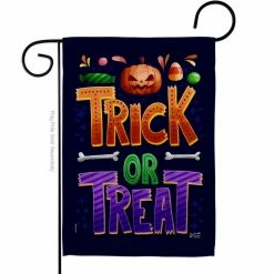 Angeleno Heritage MADE AND DESIGNED LOS ANGELES CALIFORNIA 13 in. x 18.5 in. Trick or Treat Garden Flag Double-Sided Fall Decorative Vertical Flag