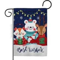 Angeleno Heritage MADE AND DESIGNED LOS ANGELES CALIFORNIA 13 in. x 18.5 in. Christmas Buddy Winter Double-Sided Garden Flag Winter Decorative Vertical Flags
