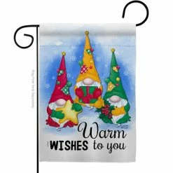 Angeleno Heritage MADE AND DESIGNED LOS ANGELES CALIFORNIA 13 in. x 18.5 in. Warm Wishes Winter Double-Sided Garden Flag Winter Decorative Vertical Flags