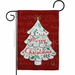 Angeleno Heritage MADE AND DESIGNED LOS ANGELES CALIFORNIA 13 in. x 18.5 in. The Christmas Tree Winter Double-Sided Garden Flag Winter Decorative Vertical Flags