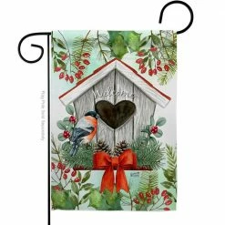 Angeleno Heritage MADE AND DESIGNED LOS ANGELES CALIFORNIA 13 in. x 18.5 in. Welcome Winter Double-Sided Garden Flag Winter Decorative Vertical Flags