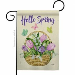 Angeleno Heritage MADE AND DESIGNED LOS ANGELES CALIFORNIA 13 in. x 18.5 in. Spring Double-Sided Garden Flag Spring Decorative Vertical Flags