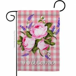 Angeleno Heritage MADE AND DESIGNED LOS ANGELES CALIFORNIA 13 in. x 18.5 in. Roses Spring Double-Sided Garden Flag Spring Decorative Vertical Flags