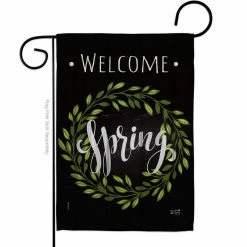 Angeleno Heritage MADE AND DESIGNED LOS ANGELES CALIFORNIA 13 in. x 18.5 in. Spring Wreath Spring Double-Sided Garden Flag Spring Decorative Vertical Flags