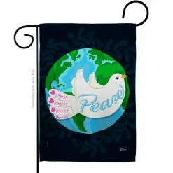 Angeleno Heritage MADE AND DESIGNED LOS ANGELES CALIFORNIA 13 in. x 18.5 in. Peace Expression Double-Sided Garden Flag Expression Decorative Vertical Flags