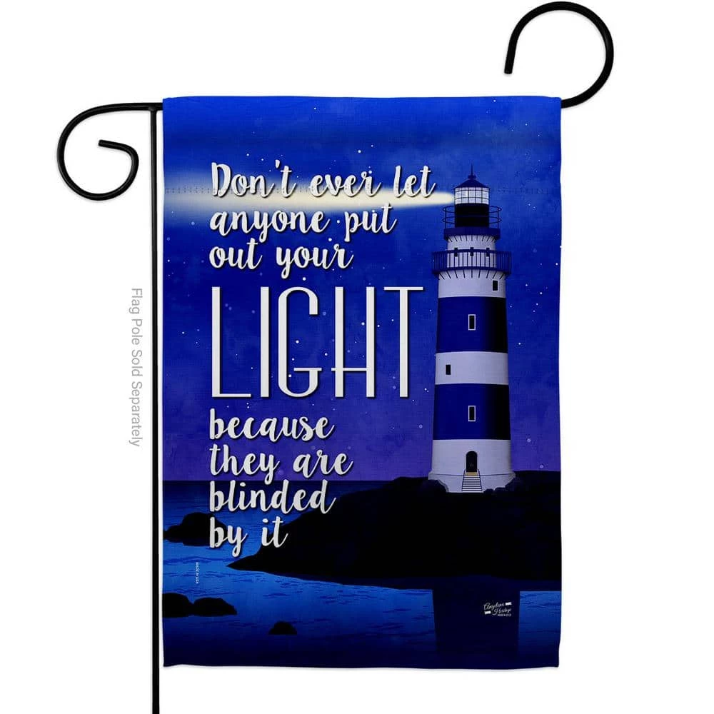 Angeleno Heritage MADE AND DESIGNED LOS ANGELES CALIFORNIA 13 in. x 18.5 in. Put Out Your Light Coastal Double-Sided Garden Flag Coastal Decorative Vertical Flags