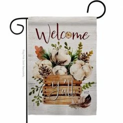 Angeleno Heritage MADE AND DESIGNED LOS ANGELES CALIFORNIA 13 in. x 18.5 in. Cotton Bouquet Y'all Spring Double-Sided Garden Flag Spring Decorative Vertical Flags