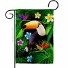 Angeleno Heritage MADE AND DESIGNED LOS ANGELES CALIFORNIA 13 in. x 18.5 in. Toucan Garden Friends Double-Sided Garden Flag Garden Friends Decorative Vertical Flags