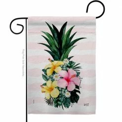 Angeleno Heritage MADE AND DESIGNED LOS ANGELES CALIFORNIA 13 in. x 18.5 in. Tropical Pineapple Spring Double-Sided Garden Flag Spring Decorative Vertical Flags