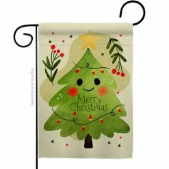 Angeleno Heritage MADE AND DESIGNED LOS ANGELES CALIFORNIA 13 in. x 18.5 in. Mr Christmas Tree Garden Flag Double-Sided Winter Decorative Vertical Flags