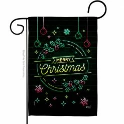 Angeleno Heritage MADE AND DESIGNED LOS ANGELES CALIFORNIA 13 in. x 18.5 in. Christmas Neon Light Garden Flag Double-Sided Winter Decorative Vertical Flags