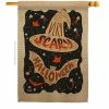 Angeleno Heritage MADE AND DESIGNED LOS ANGELES CALIFORNIA 28 in. x 40 in. Very Scary Halloween Fall House Flag Double-Sided Decorative Vertical Flags