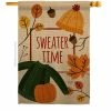Angeleno Heritage MADE AND DESIGNED LOS ANGELES CALIFORNIA 28 in. x 40 in. Sweater Time Fall House Flag Double-Sided Decorative Vertical Flags