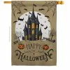 Angeleno Heritage MADE AND DESIGNED LOS ANGELES CALIFORNIA 28 in. x 40 in. Halloween Castle Fall House Flag Double-Sided Decorative Vertical Flags
