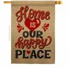 Angeleno Heritage MADE AND DESIGNED LOS ANGELES CALIFORNIA 28 in. x 40 in. Home is Happy Place Expression House Flag Double-Sided Decorative Vertical Flags