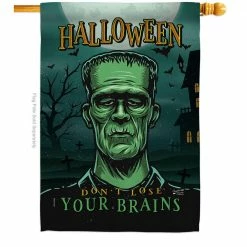 Angeleno Heritage MADE AND DESIGNED LOS ANGELES CALIFORNIA 28 in. x 40 in. Green Monster Fall House Flag Double-Sided Decorative Vertical Flags