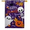 Angeleno Heritage MADE AND DESIGNED LOS ANGELES CALIFORNIA 28 in. x 40 in. Happy Halloween Fall House Flag Double-Sided Decorative Vertical Flags