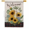 Angeleno Heritage MADE AND DESIGNED LOS ANGELES CALIFORNIA 28 in. x 40 in. Welcome Sunflower Spring House Flag Double-Sided Decorative Vertical Flags