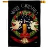 Angeleno Heritage MADE AND DESIGNED LOS ANGELES CALIFORNIA 28 in. x 40 in. Angel Wreath Winter House Flag Double-Sided Decorative Vertical Flags