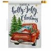 Angeleno Heritage MADE AND DESIGNED LOS ANGELES CALIFORNIA 28 in. x 40 in. Holly Jolly Christmas Winter House Flag Double-Sided Decorative Vertical Flags