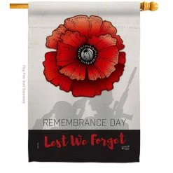 Angeleno Heritage MADE AND DESIGNED LOS ANGELES CALIFORNIA 28 in. x 40 in. Remembrance Day Armed Forces House Flag Double-Sided Decorative Vertical Flags