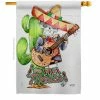 Angeleno Heritage MADE AND DESIGNED LOS ANGELES CALIFORNIA 28 in. x 40 in. Que Viva Mexico Summer House Flag Double-Sided Decorative Vertical Flags