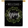 Angeleno Heritage MADE AND DESIGNED LOS ANGELES CALIFORNIA 28 in. x 40 in. Spring Wreath House Flag Double-Sided Decorative Vertical Flags
