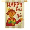 Angeleno Heritage MADE AND DESIGNED LOS ANGELES CALIFORNIA 28 in. x 40 in. Fall Scarecrow Fall House Flag Double-Sided Decorative Vertical Flags