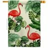 Angeleno Heritage MADE AND DESIGNED LOS ANGELES CALIFORNIA 28 in. x 40 in. Paradise Flamingos House Flag Double-Sided Readable Both Sides Garden Friends Birds Decorative