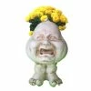 HOMESTYLES 12 in. Antique White Crybaby Muggly Planter Statue Hold 4 in. Pot