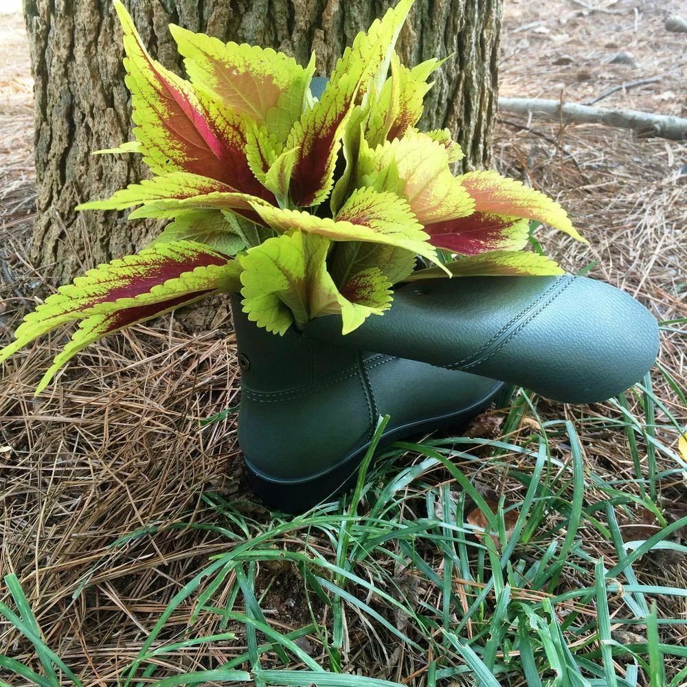 HOMESTYLES 11 in. Boot Buddies Dog Sculpture and Planter Home and Garden Boots Loyal Companion Figurines (3-Piece Set) - Image 6