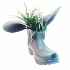 HOMESTYLES 11 in. Charlie the Boot Buddies Dog Sculpture and Planter Home and Garden Loyal Companion Figurine