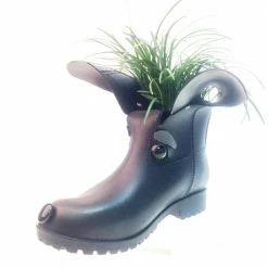 HOMESTYLES 11 in. Cody the Boot Buddies Dog Sculpture and Planter Home and Garden Loyal Companion Figurine