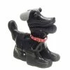 HOMESTYLES 15 in. Abby the Boot Buddies Dog Sculpture and Planter Home and Garden Loyal Companion Black Gloss Statue