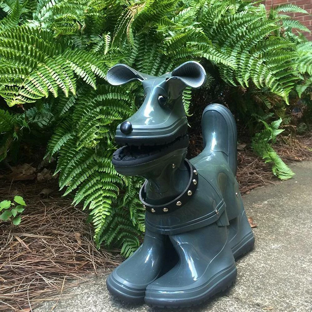 HOMESTYLES 15 in. Lily the Boot Buddies Dog Sculpture and Planter Home and Garden Loyal Companion Statue - Image 8