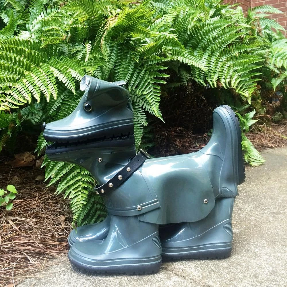 HOMESTYLES 15 in. Lily the Boot Buddies Dog Sculpture and Planter Home and Garden Loyal Companion Statue - Image 3