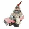 HOMESTYLES 14 in. H Vegas Gnome In His Pink Cadillac Car Garden Gnome Statue