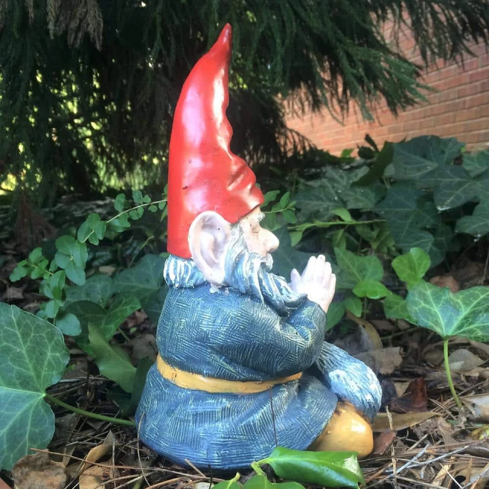 HOMESTYLES 11 in. H Meditating ZEN "Mordecai" the Yoga Garden Gnome Figurine Statue - Image 3